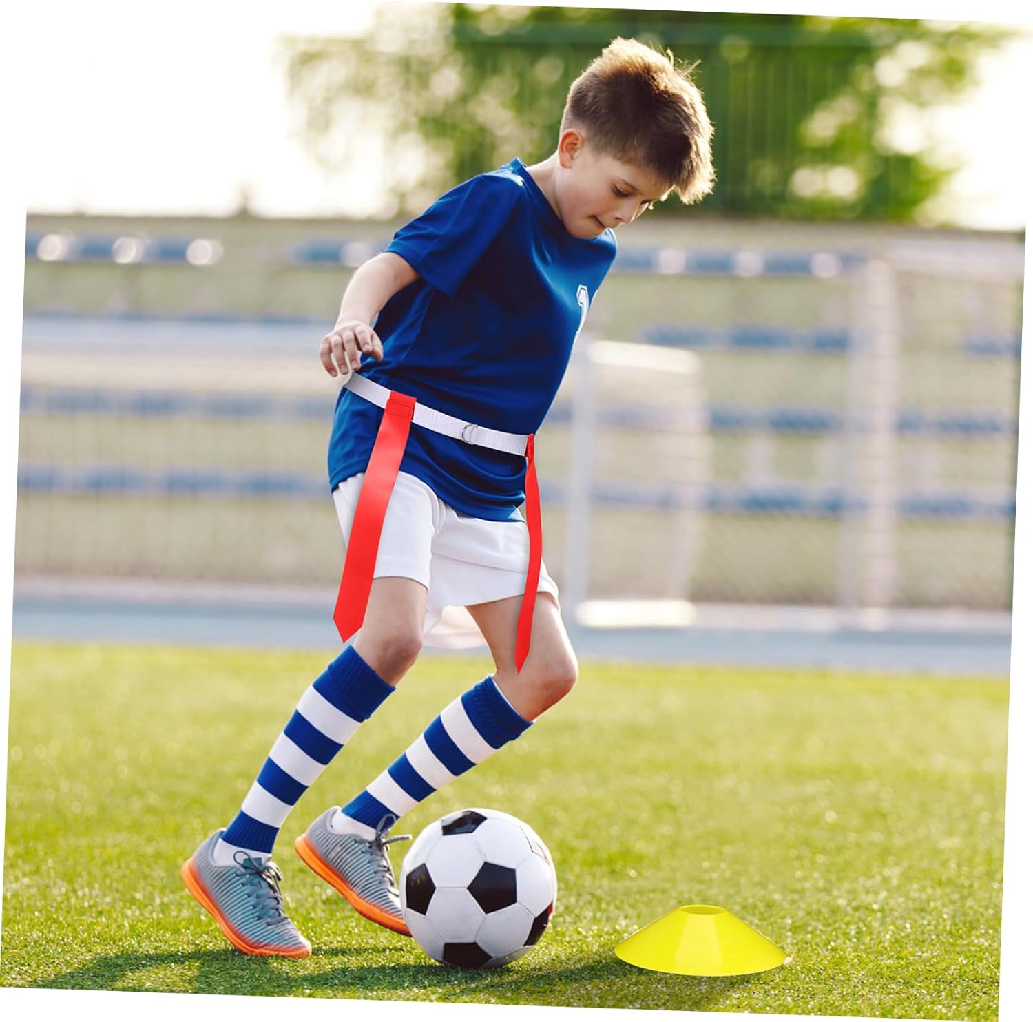 BESPORTBLE 16-piece Football Training Kit Belts Flags Cones Youth/adult Football Accessories