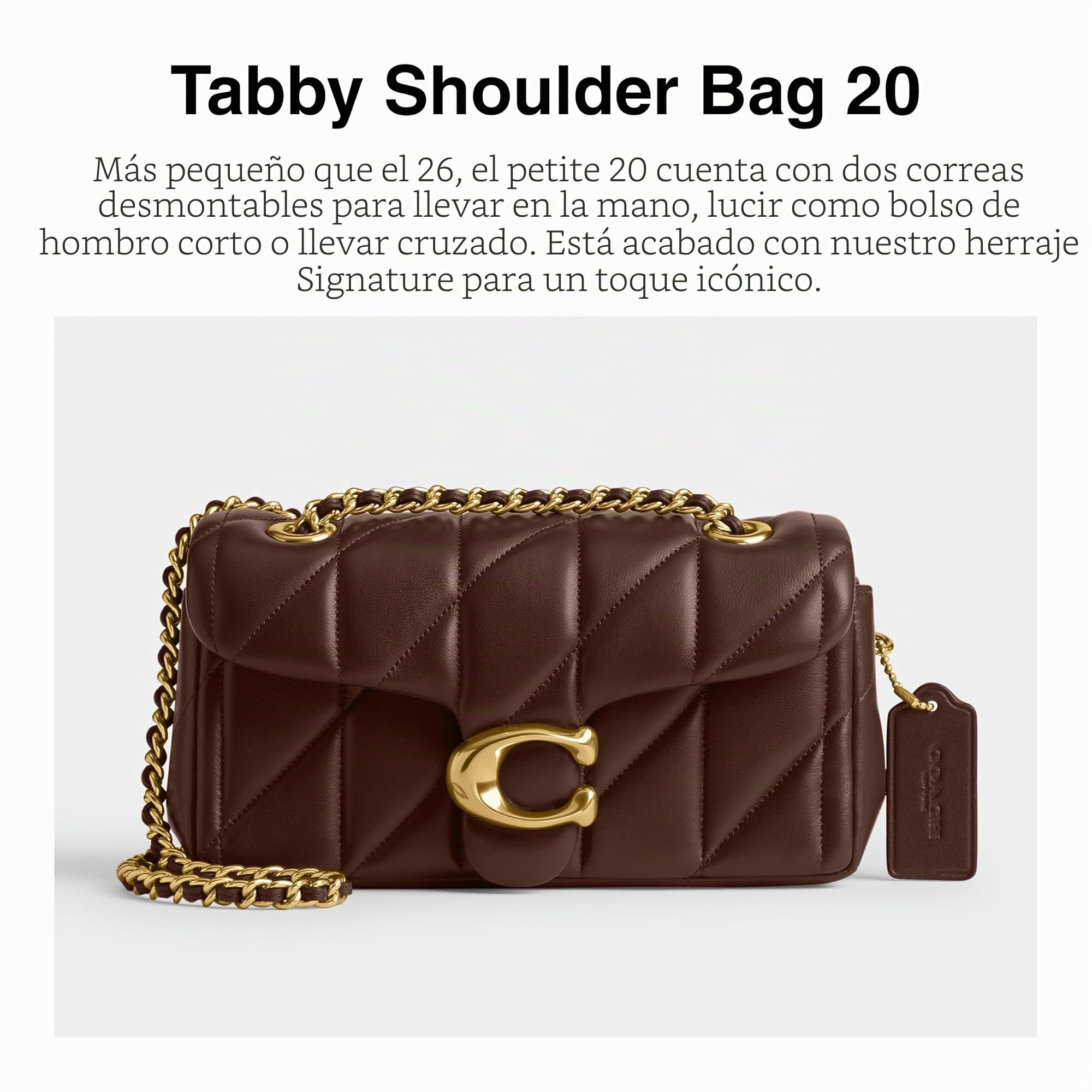 COACH Bolso bandolera para mujer Tabby Shoulder Bag 20, B4/arce, talla única
