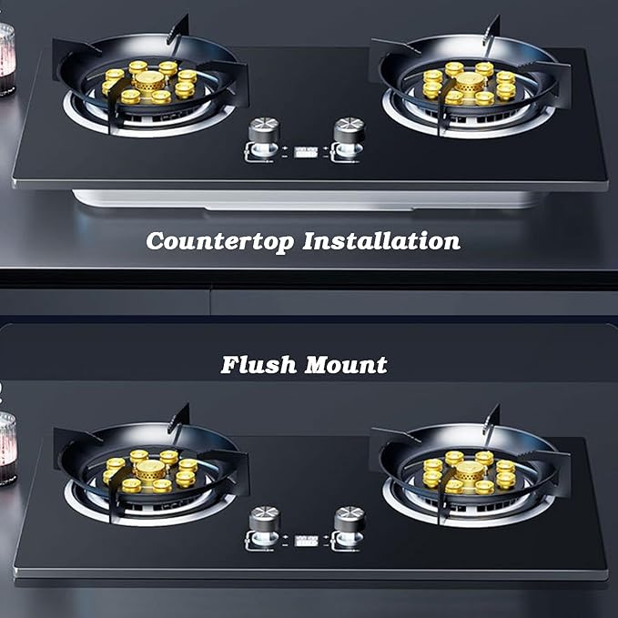 Estufa de Gas 2 Puestos con Vidrio Templado y Temporizador miniatura 6