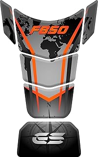 Tankpad Motorad Draht Muster Tankschutz Polymer KOMPATIBEL BM.W F 850 GS ADV Adventure, F850 (Black/Orange)