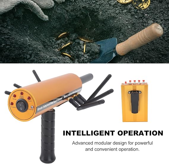Gold Detector Underground, Ground Penetrating Metal Detector, Metal Pinpointer, 30m Depth 1200m Range 6 Antenna Accurate Finding Gold Detector