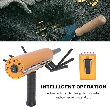 Gold Detector Underground, Ground Penetrating Metal Detector, Metal Pinpointer, 30m Depth 1200m Range 6 Antenna Accurate Finding Gold Detector