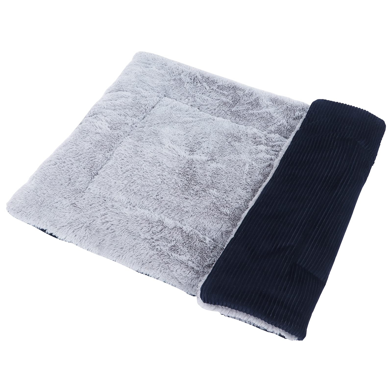Vejaoo Hundematte Weiche und warme Matte Liegedecke für Hunde und Katzen Sofa für Heimtiere XZ014 (L (90 X 60CM), Wick Dark Blue)
