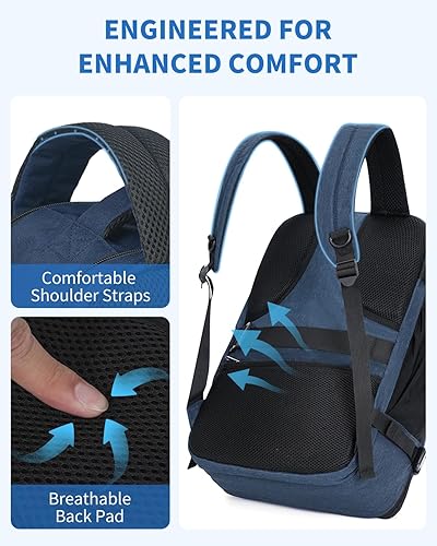 Miniatura 6 de WANDF Mochila de viaje para Spirit Airlines bolsa de artículos personales de 18 x 14 x 8 pulgadas con bolsillo húmedo, mochila para portátil de 17