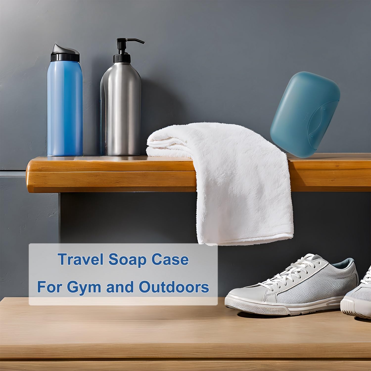 Travel Soap Holder Bar Soap Dish Shower Soap Saver Case Container Box for Bathroom Camping Gym Vonpri (Blue 3pack) image 4