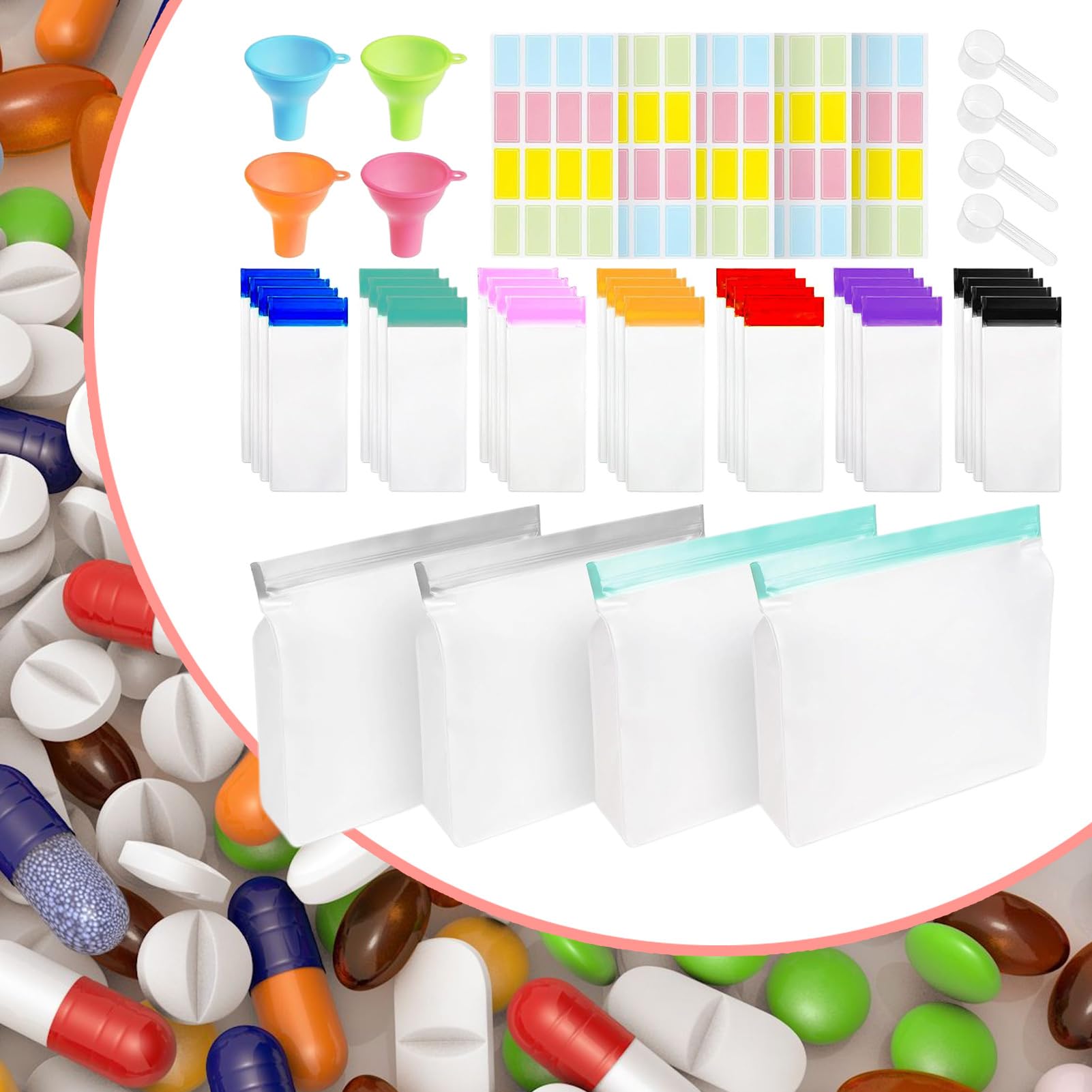Wiederverwendbare Reise-Tabletten Tabletten- & Muttermilchbehälter