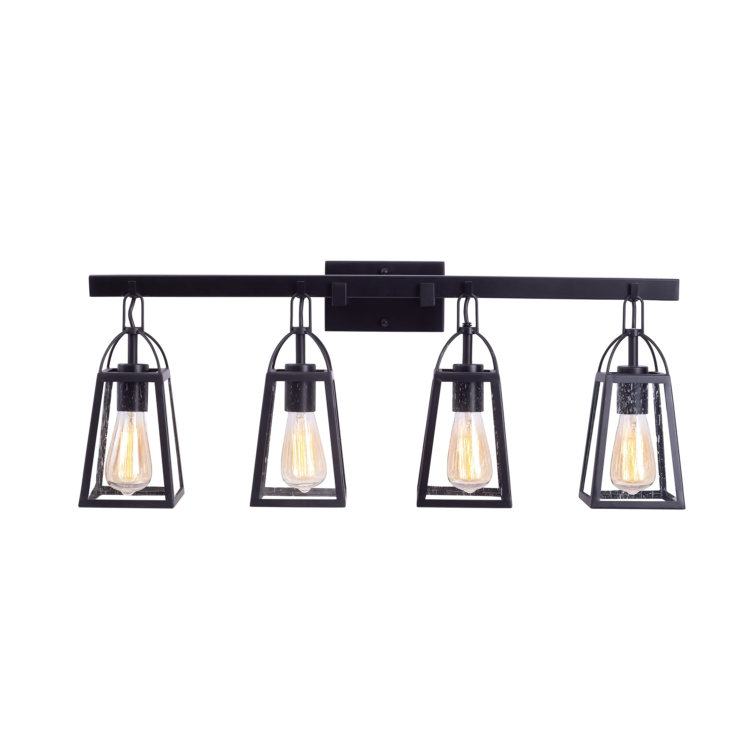 Muskoka Lifestyle Products Rustic Farmhouse Vanity 4 Light with Seedy Glass Bath Light (4 Light)