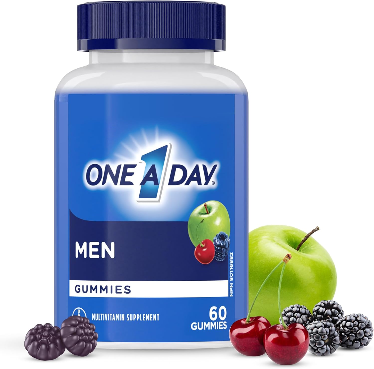 One A Day Men’s Multivitamin Gummies – Daily Gummy Vitamins For Men With Vitamin A, C, D, Zinc For Immune And Bone Health, Biotin For Energy Metabolism, Vitamin E, Selenium Antioxidants, 60 Gummies