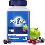 Gommes multivitamines One A Day pour hommes - Vitamines gélifiées quotidiennes pour hommes avec vitamine A, C, D, zinc pour la santé immunitaire et osseuse, biotine pour le métabolisme énergétique, vitamine E, sélénium antioxydants, 60 gommes