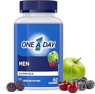 One A Day Men's Multivitamin Gummies - Daily Gummy Vitamins For Men With Vitamin A, C, D, Zinc For Immune And Bone Health, Biotin For Energy Metabolism, Vitamin E, Selenium Antioxidants, 60 Gummies