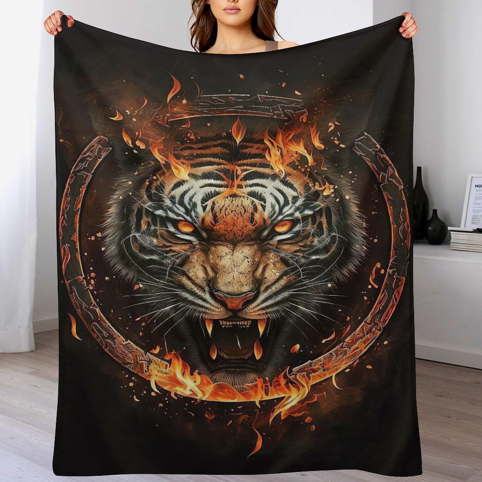 Couverture tigre pour canapé et lit, le plaid super doux idéal pour cocooner en hiver