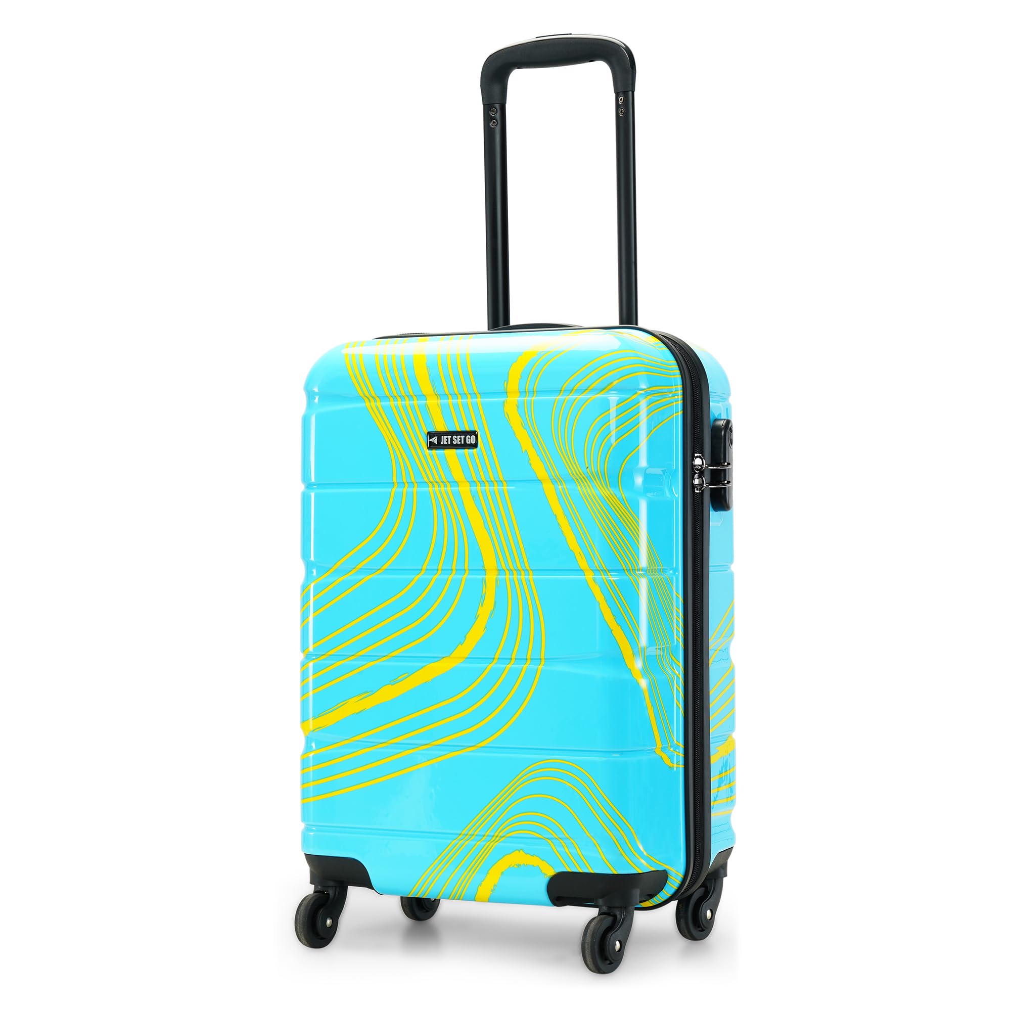 Jet Set Go Peso Hard-Sided Polycarbonate Printed Cabin Blue 20 inch |55cm Trolley Bag