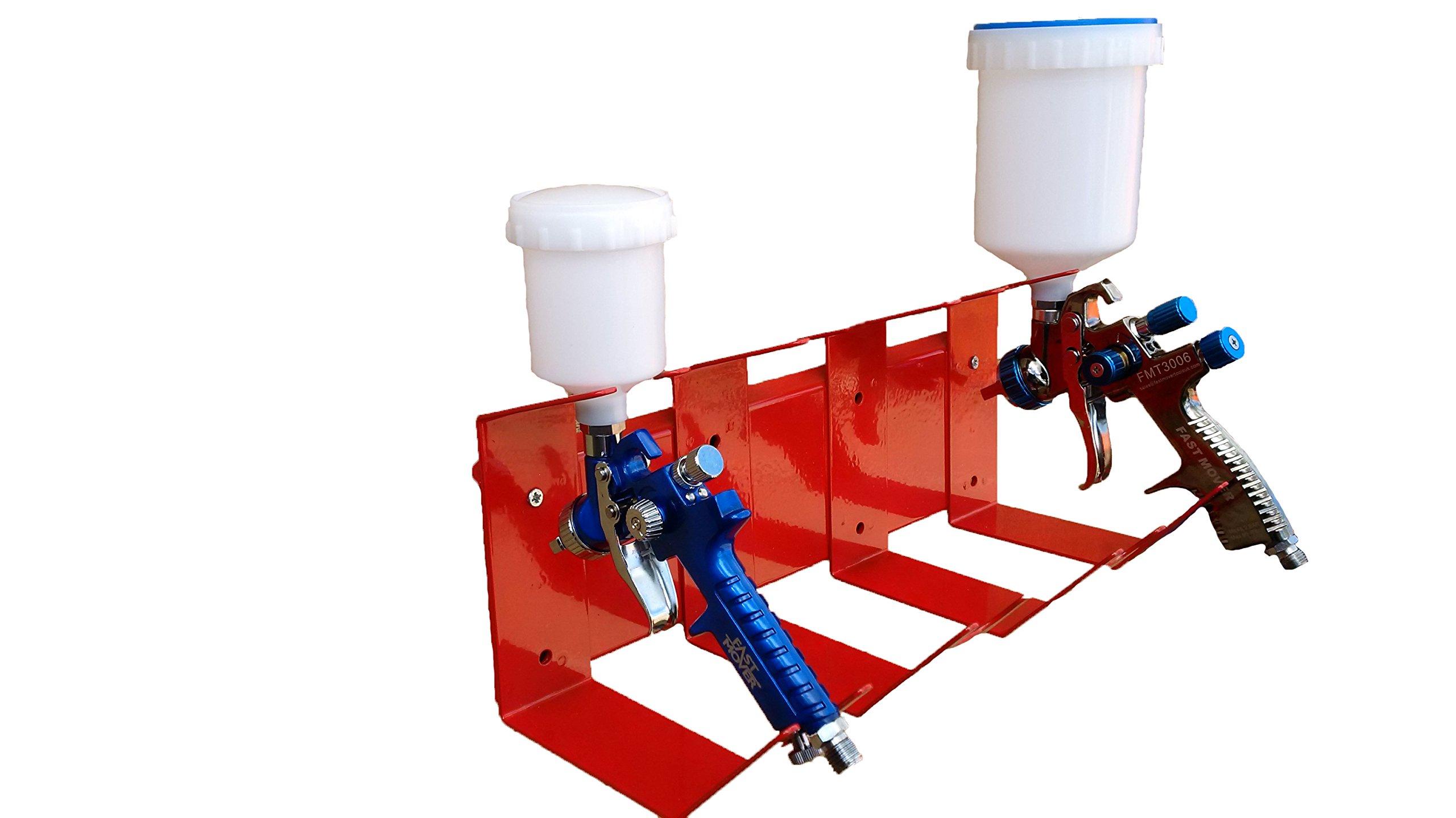 Gravity Feed Spray Gun Holder Stand Wall Mounted Strong Quality Holds 4 Guns