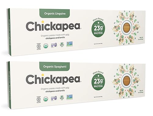 Miniatura 7 de Chickapea - Pasta de garbanzos, lasaña orgánica alta en proteínas, pasta de lentejas, sin gluten, a base de plantas, sin OMG, baja en carbohidratos,