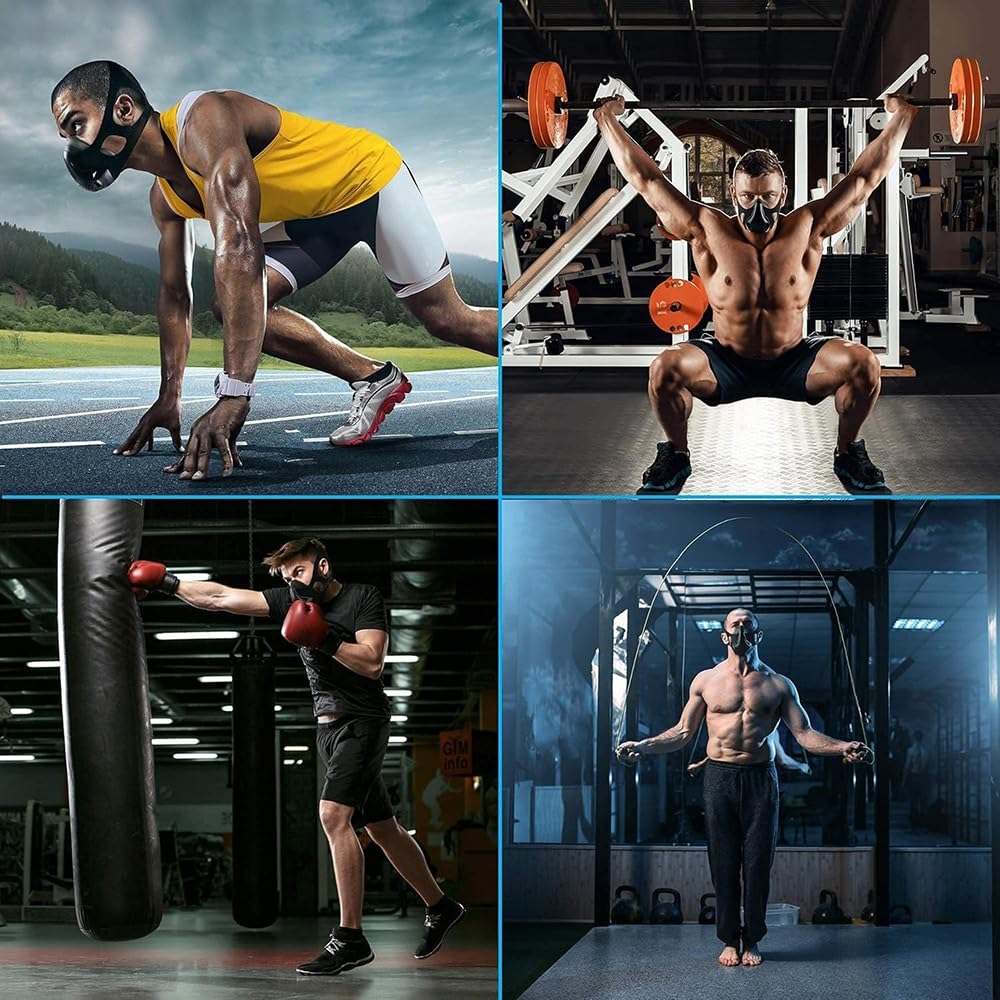 Atemschutzmaske mit 25 Widerstandsstufen für Cardio, Laufen & Fitness Ausdauer