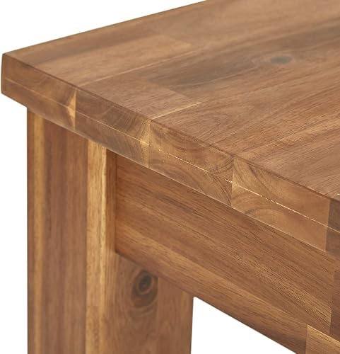 Miniatura 5 de New Pacific Direct Tiburon - Mesa de centro de madera de acacia maciza, marrón ámbar