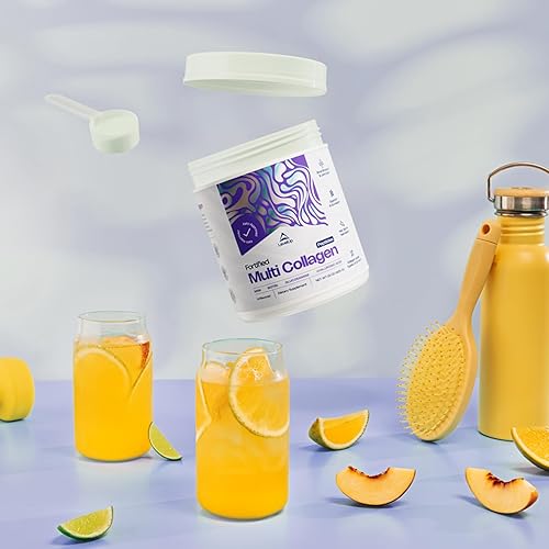 Miniatura 5 de LevelUp Multi colágeno fortificado con biotina, MSM, ácido hialurónico, glucosamina, colágeno tipos I, II, III, V y X, para articulaciones, cabello,