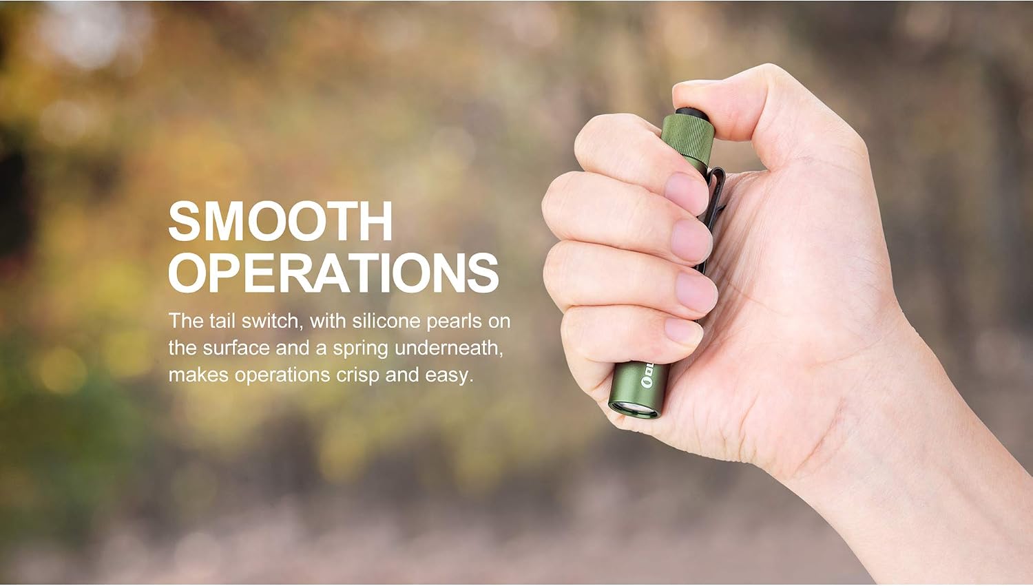 OLIGHT I3T OD Green Dual-Output Slim EDC Flashlight with LumenTac Battery Organizer