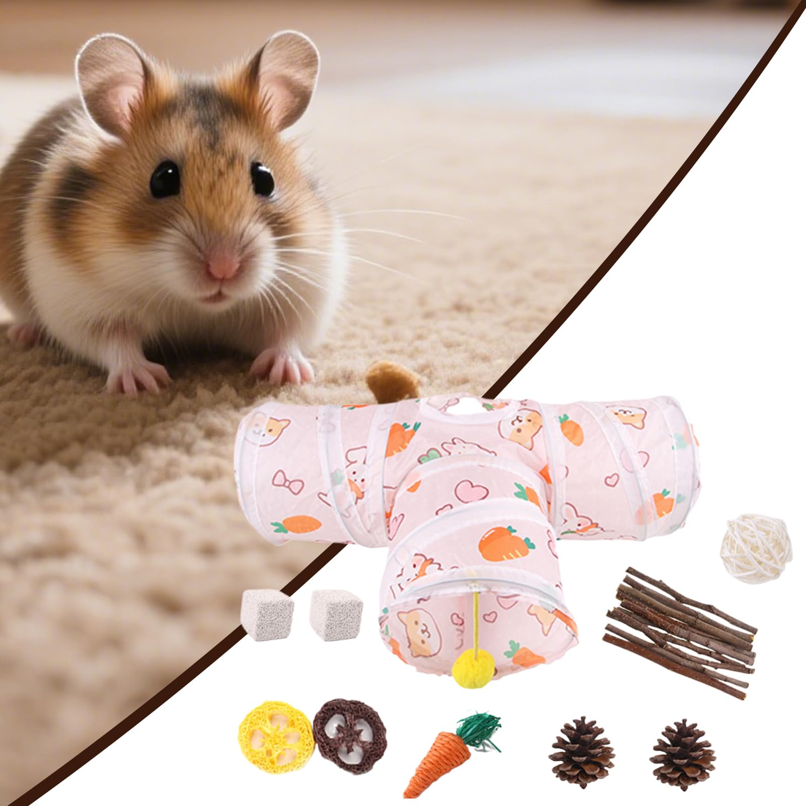 ハムスター用品 Amazon.co.jp: ハムスタータンネルトイ - ケージ用ハムスター用品