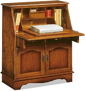 HeyDear ライティングデスク・書斎デスク/コロニアル ライティングビューロー 幅878mm (ブラウン) [並行輸入品]