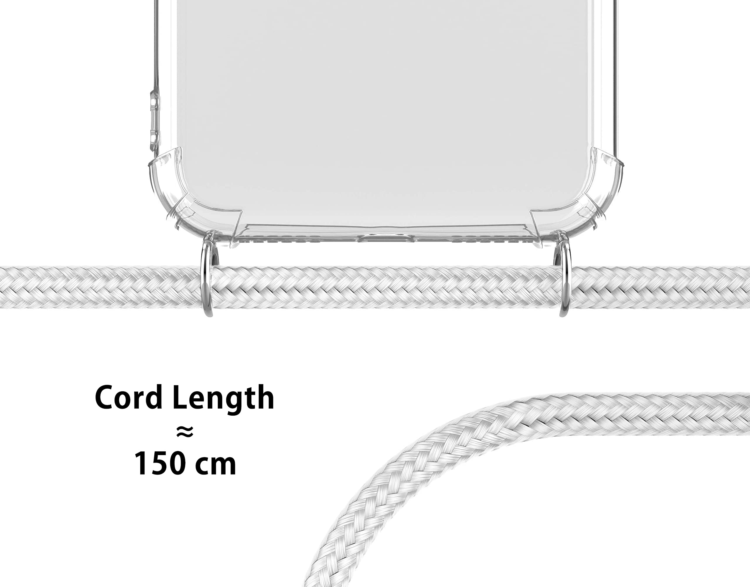 MyGadget Strap Case for Apple iPhone 13 Mini, Crossbody Phone Cover, TPU Silicone Case with Neck Holder - Image 3