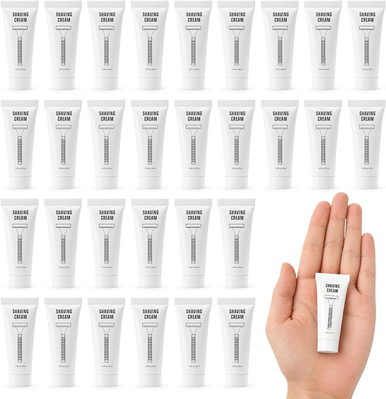 Pack of 300 Disposable Shaving Cream Bulk, Individually Wrapped, 10g/0.35 oz, Travel Size Hotel Toiletries Amenities