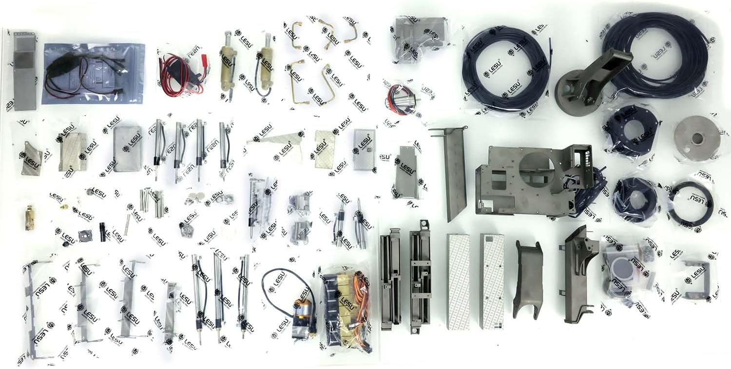 LESU Metal RC Hydraulic Truck Crane Unassembled Unpainted KIT 1/14 RC Model Dumper Tractor Excavator