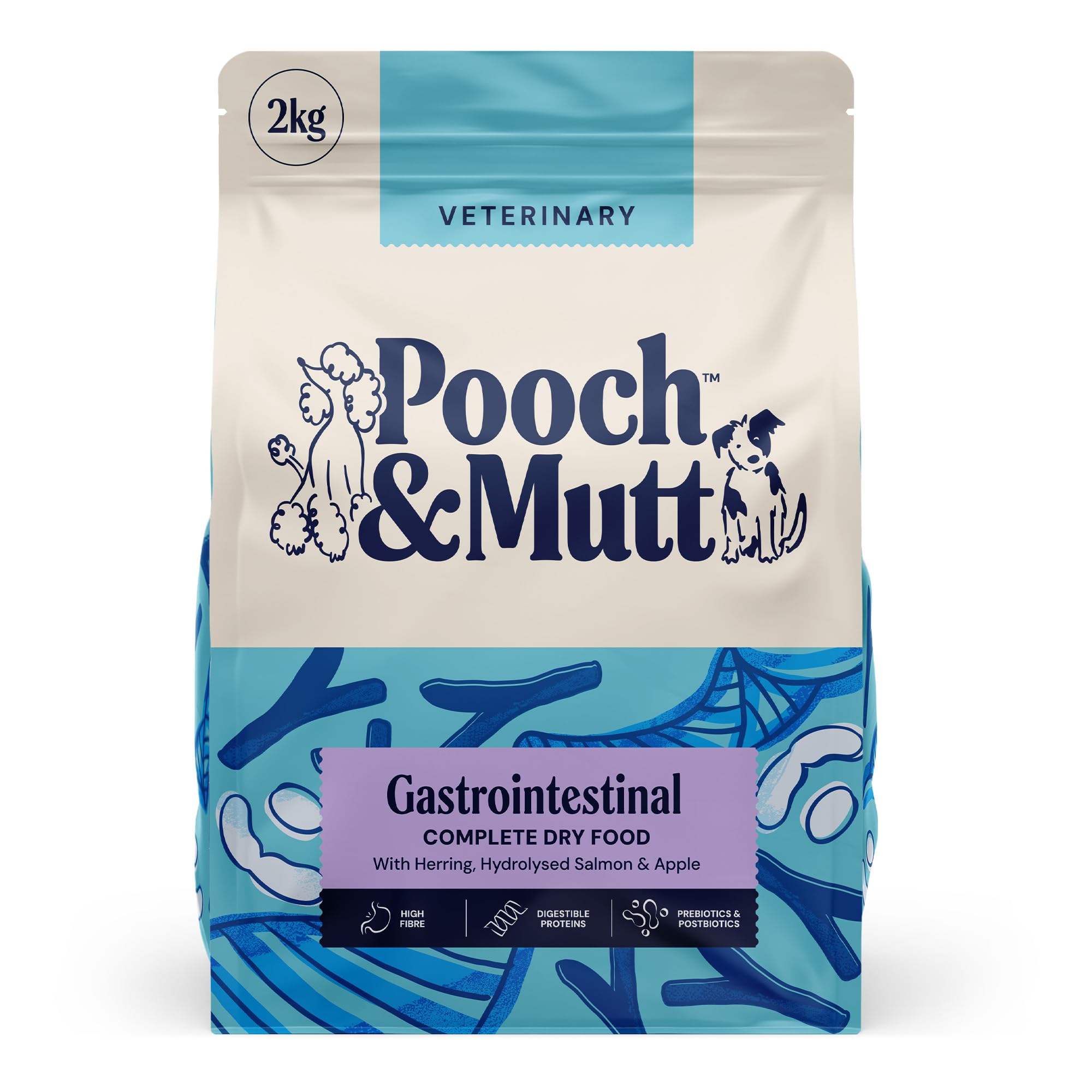 Pooch & Mutt – Gastrointestinal Veterinary Diet Dog Food, Grain Free Complete Dry Dog Food, to Help Acute Intestinal Absorptive Disorders, 2kg — image 1