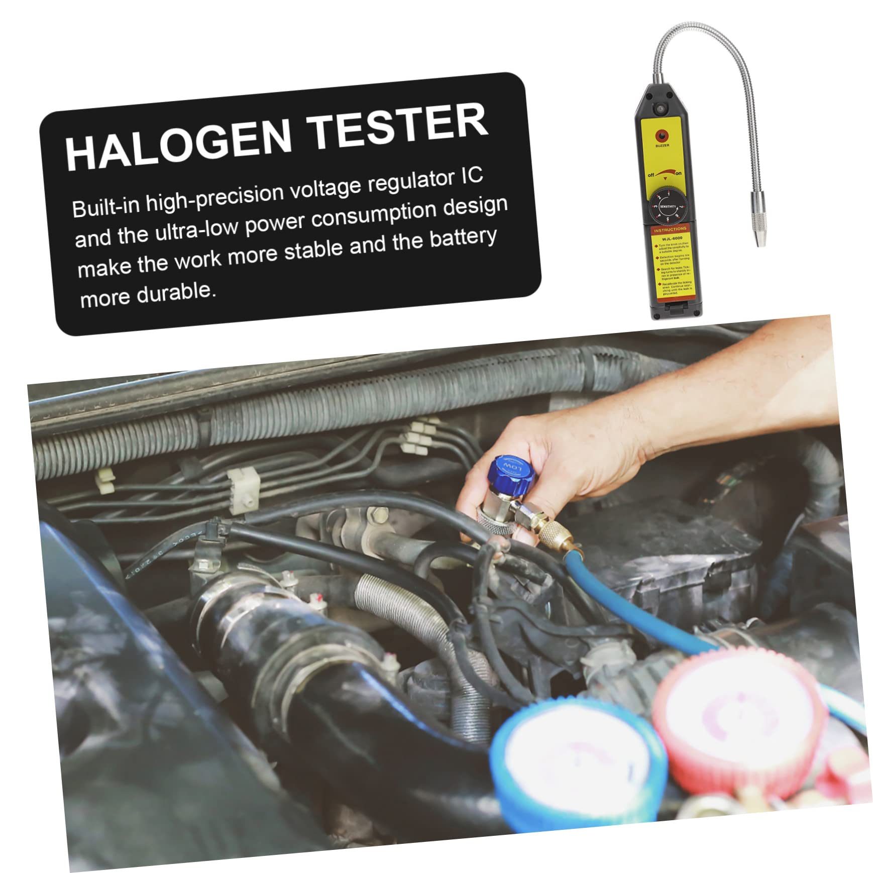 Tofficu 2 Stück Kältemittel Lecksucher mit Einstellbarer Sensitivität Elektronischer Halogen Tester für HVAC Systeme Langlebiger Batteriebetrieb Automatische Kalibrierung Präzises