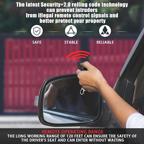 Miniatura 3 de Kingdder 6 unidades universales 890MAX para puerta de garaje, control remoto compatible con Chamberlain LiftMaster de 3 botones para apertura de