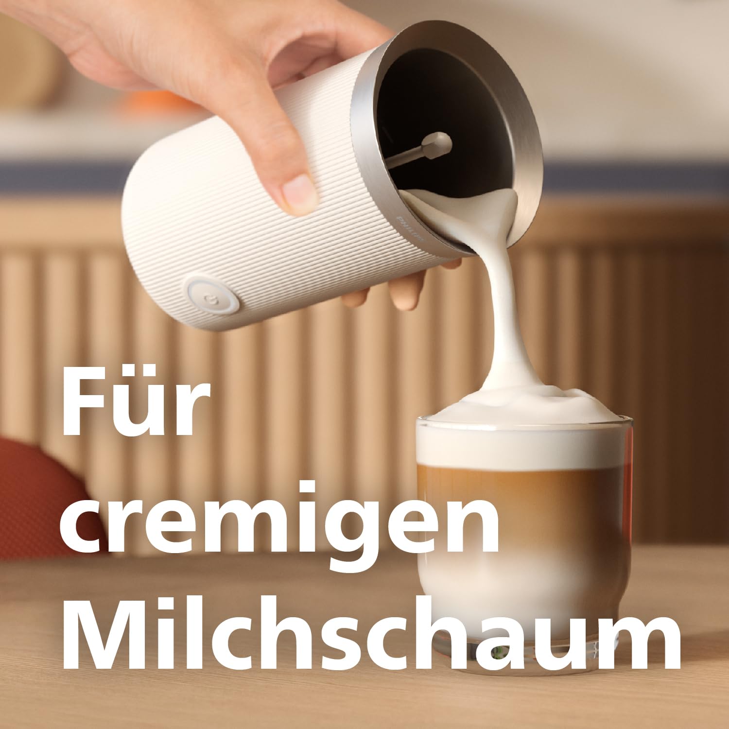 Philips Baristina Espressomaschine und Milchaufschäumer Paket –Automatisches Mahlen, Tampen & Brühen, 16 Bar, Kaffeemaschine mit Mahlwerk & Siebträger, leichte Reinigung, Naturweiß (BAR308/00)