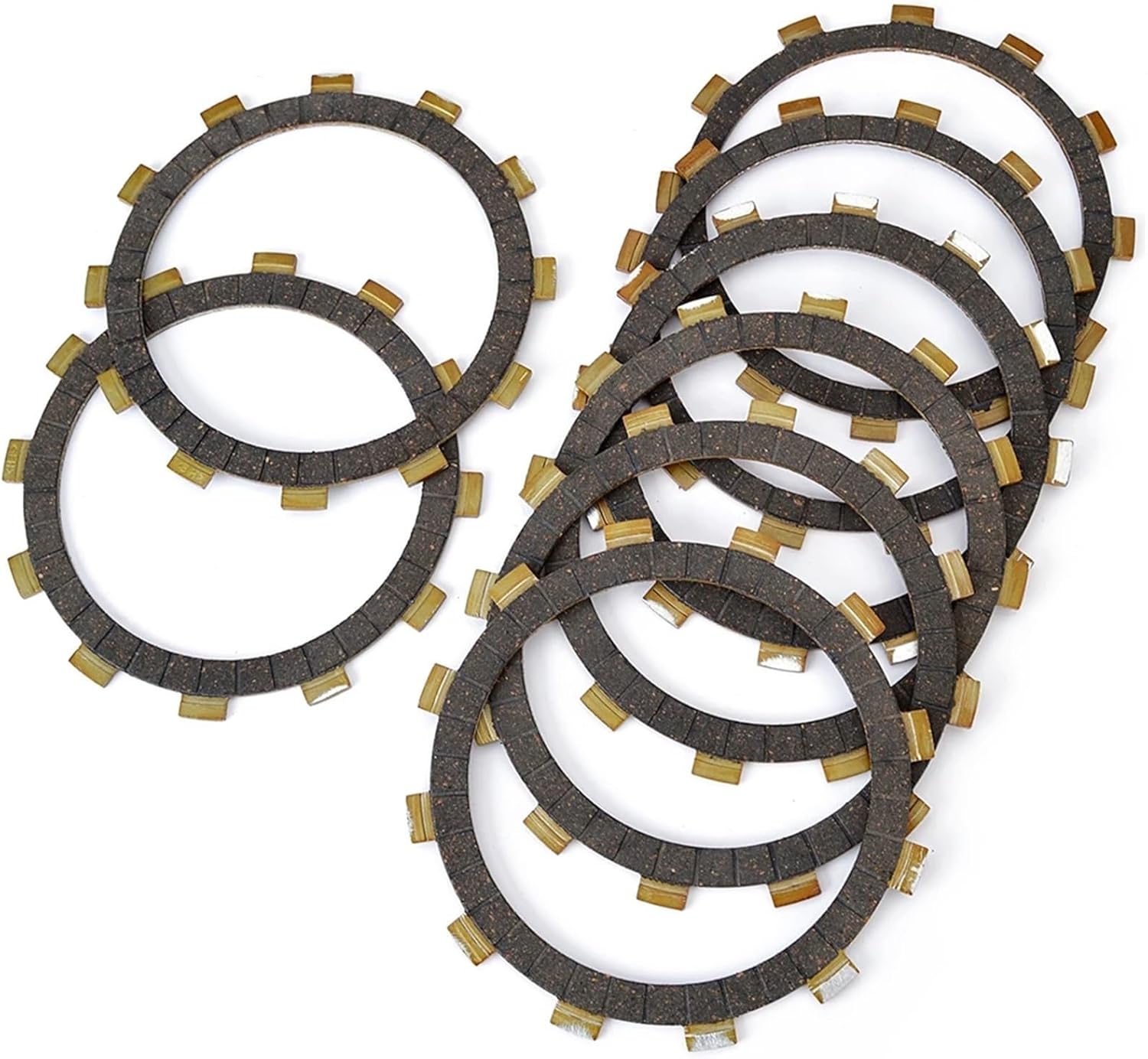 Engine Carbon Fiber Clutch Friction Plates Discs Kits Compatible with Yamaha SRX400 SRX600 SZR660 XT400E Artesia XT600E YFM660RLE Raptor 660