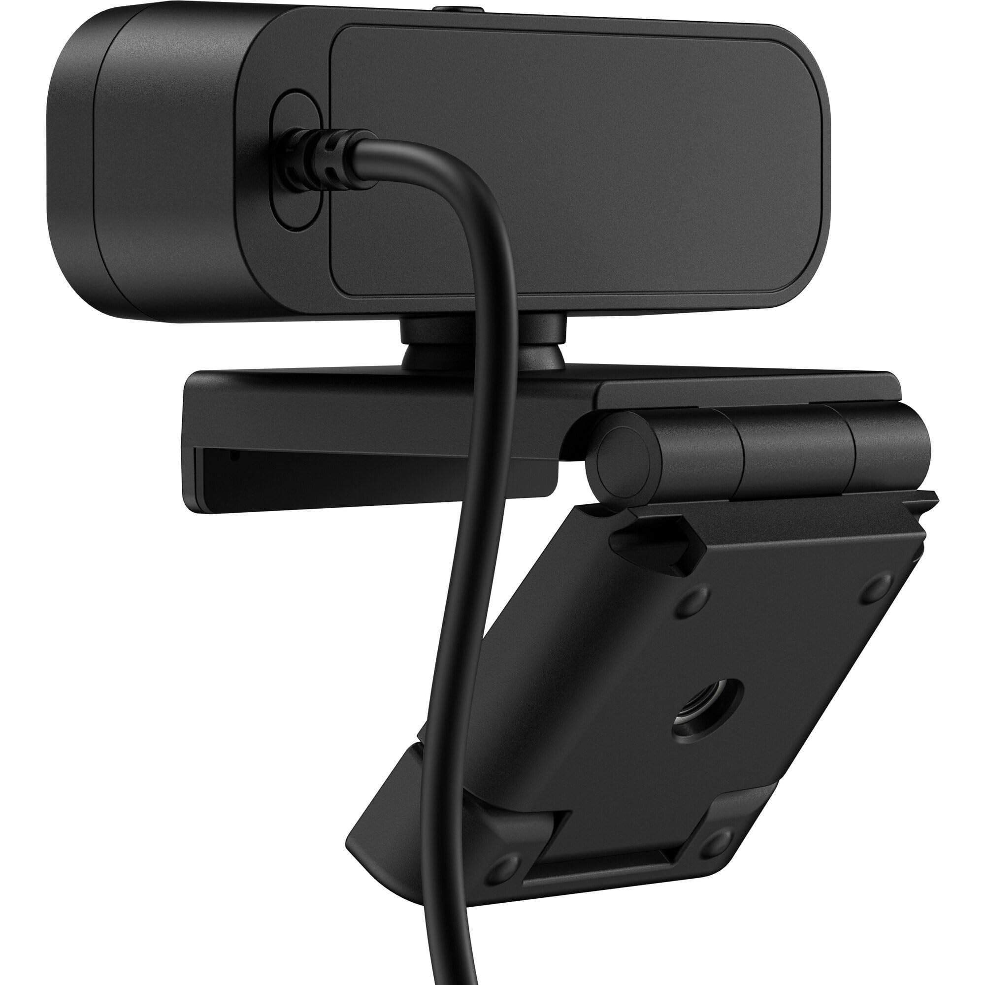 HP 430 Webcam FHD 1080p, Messa a Fuoco Automatica, Rotazione a 360°, Campo Visivo fino a 85°, Doppio Microfono con riduzione del Rumore, Compatibile con Zoom, Coperchio Privacy, Nera