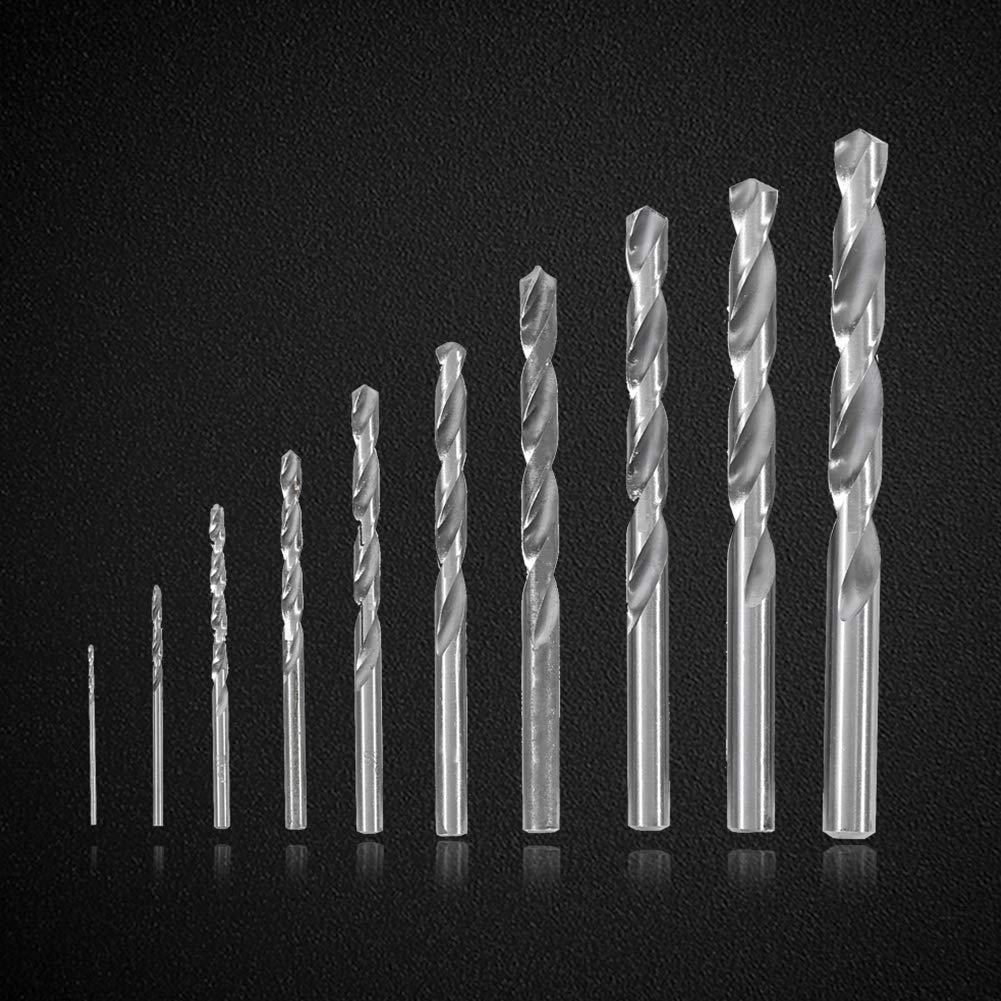 Juego de Brocas HSS, 170 Piezas, Brocas Helicoidales de Vástago Recto para Metal, Madera y Acero