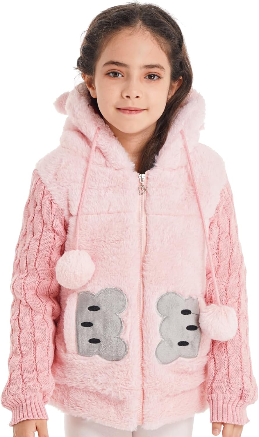 Mädchen Wintermantel Mit Hasenohren – Flauschige Fleecejacke Mit Kapuze Für Baby & Kleinkind