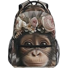 Monkey Board Backpack, Daypack Shoulder Bag Book Bag Lightweight BackPack for Women Men 11.4" 16" M