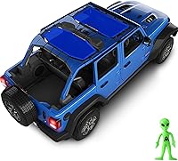 Vista 7 de Alien Sunshade Parasol para Jeep Gladiator negro (2018-2023), accesorios para Jeep Gladiator, parasol de malla delantera y trasera, parte superior