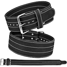 Single Prong Powerlifting Belt for Men & Women-Premium Leather 4Wide 10mm Thick Weightlifting Belt for Back Support & Stability-Adjustable Gym Belt for Squats, Deadlifts & Heavy Lifts