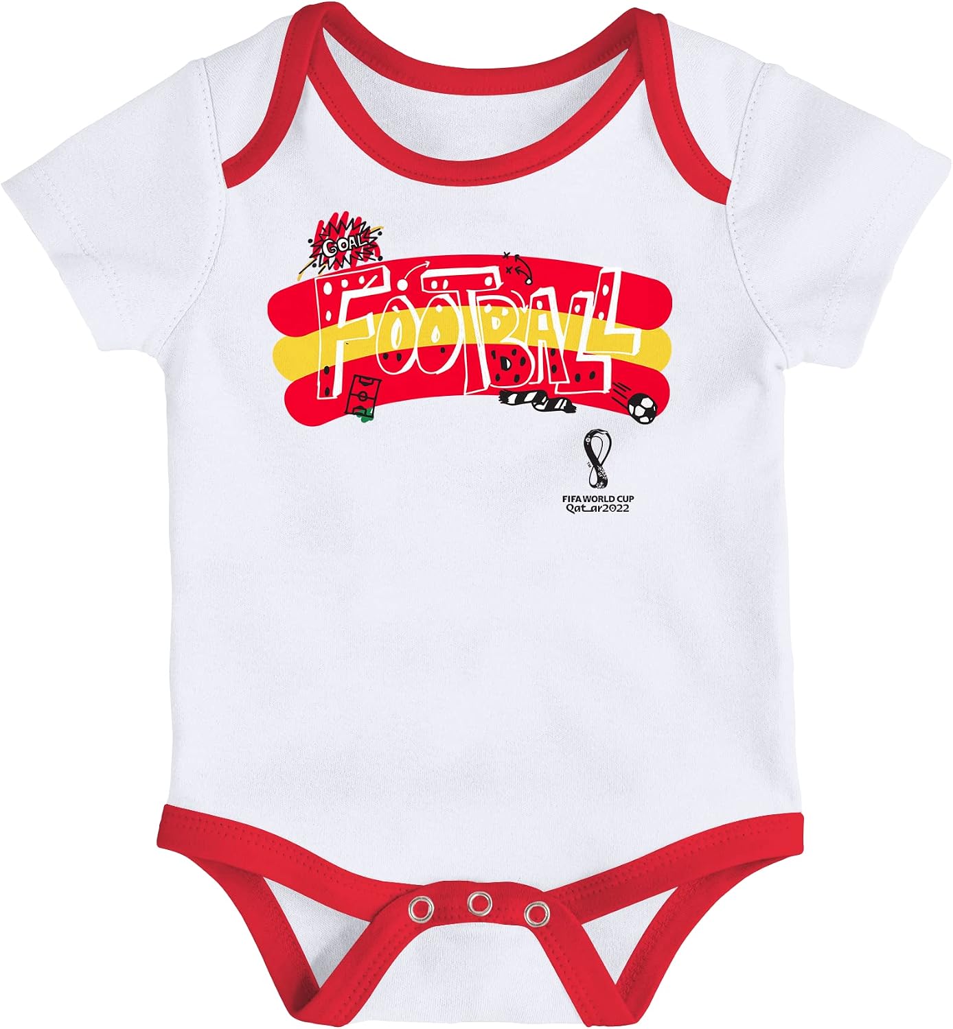 Outerstuff International Soccer Unisex Kids Fifa World Cup 3 Piece Onesie Set