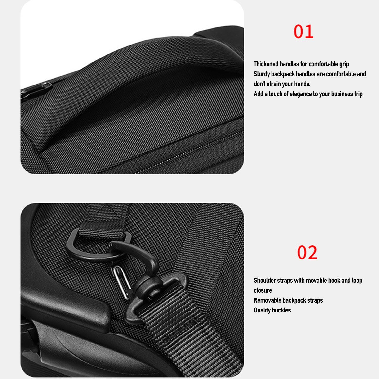 SIXRUN Sac à Dos de Compression Sous Vide de Grande capacité, avec Pompe Rechargeable et Serrure TSA pour L'organisation de Voyage