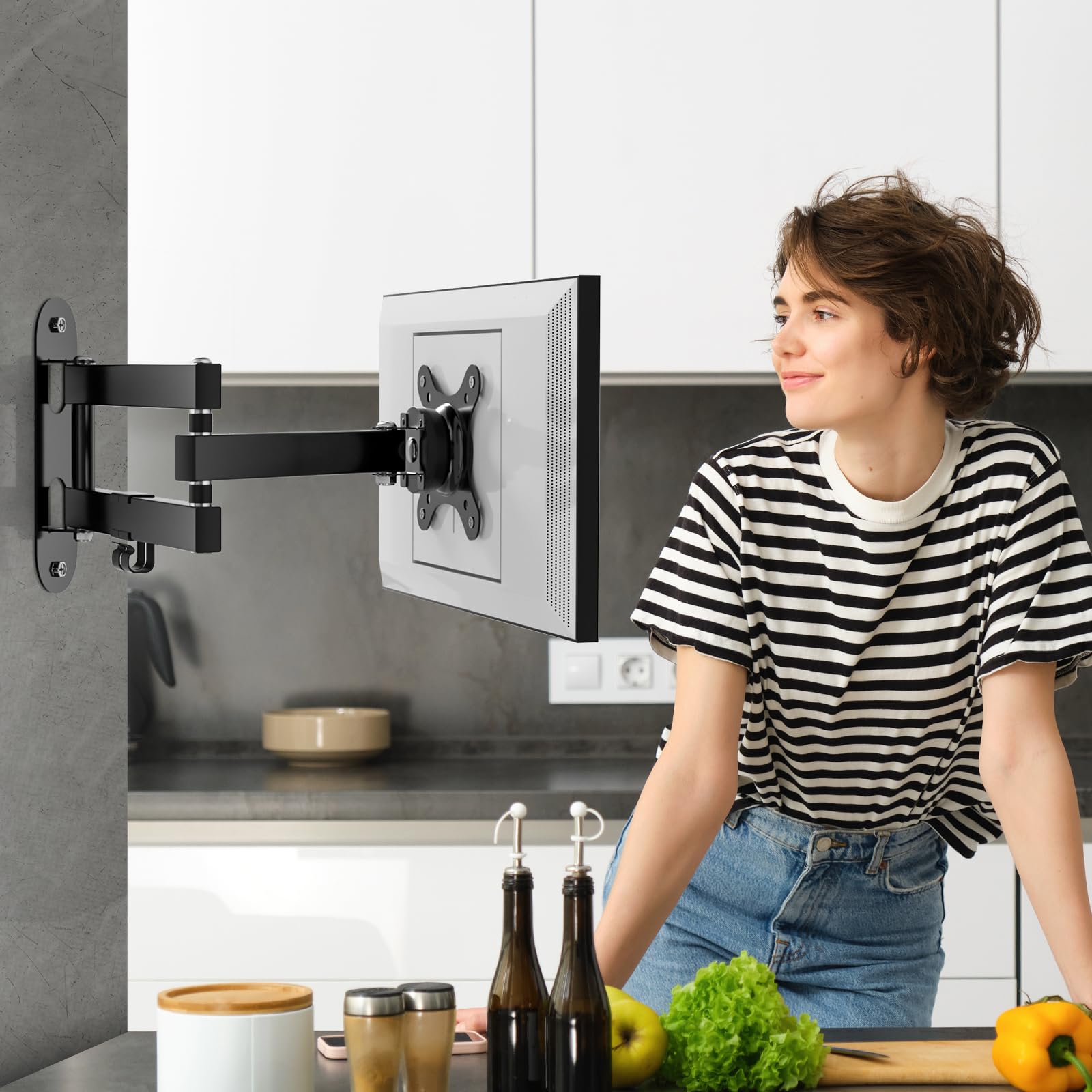 Alexa Echo Show 15 Supporto da parete per Amazon Echo Show 21, 15,6", 53,3 cm, girevole e inclinabile