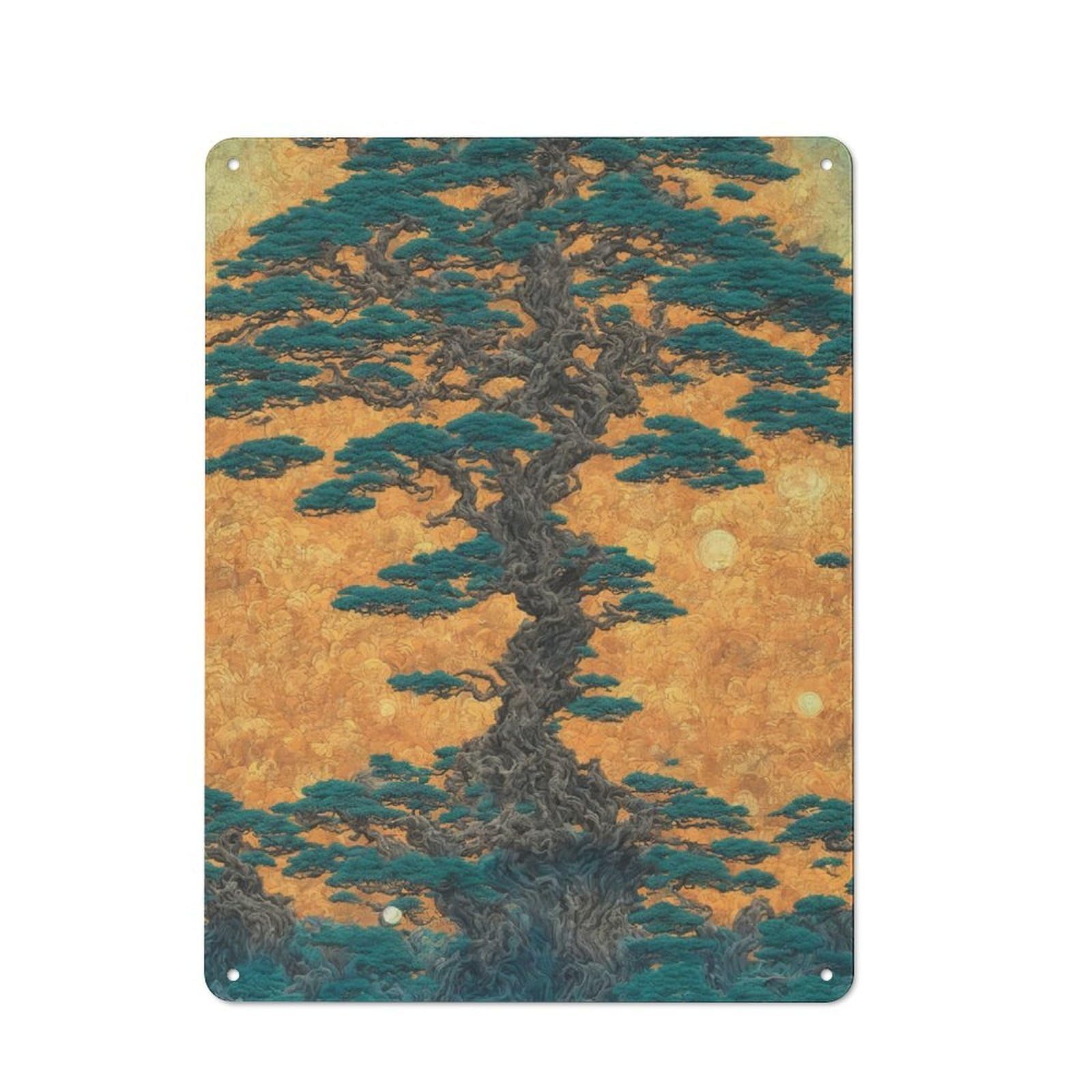 Junmoney Bonsai Inspired For Garden Room Or Summerhouse, Vintage Tin Sign 40X30cm, A Metal Wall Feature For Garden Rooms And Summerhouses