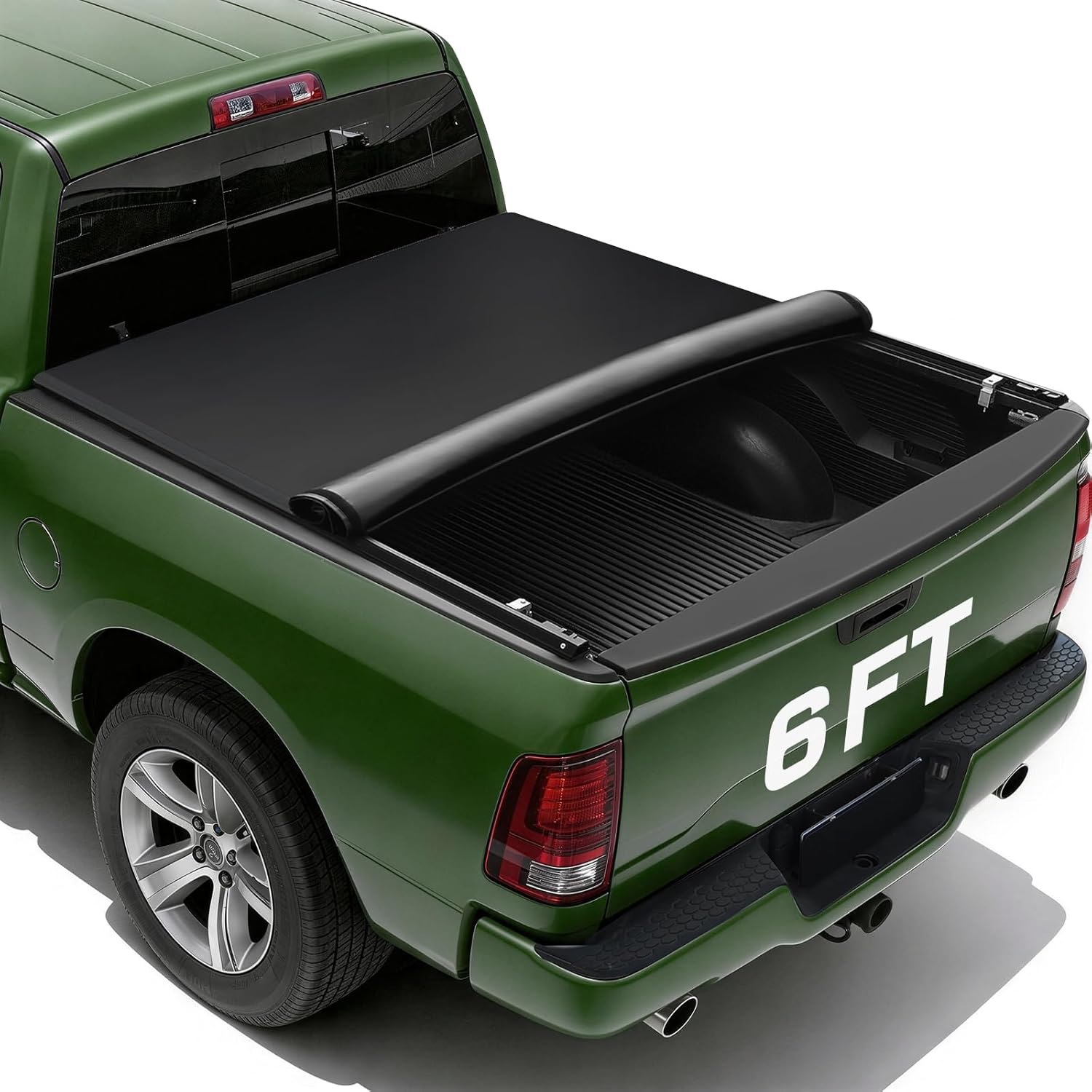 RHOBRA Soft Roll-Up Truck Bed Tonneau Cover Compatible with 6ft Bed of 2005-2026 Nissan Frontier(w or w/o Track Rail System), 26.5oz Heavy-Duty Vinyl, Weather Resistant Bed Cover for Pickup Truck