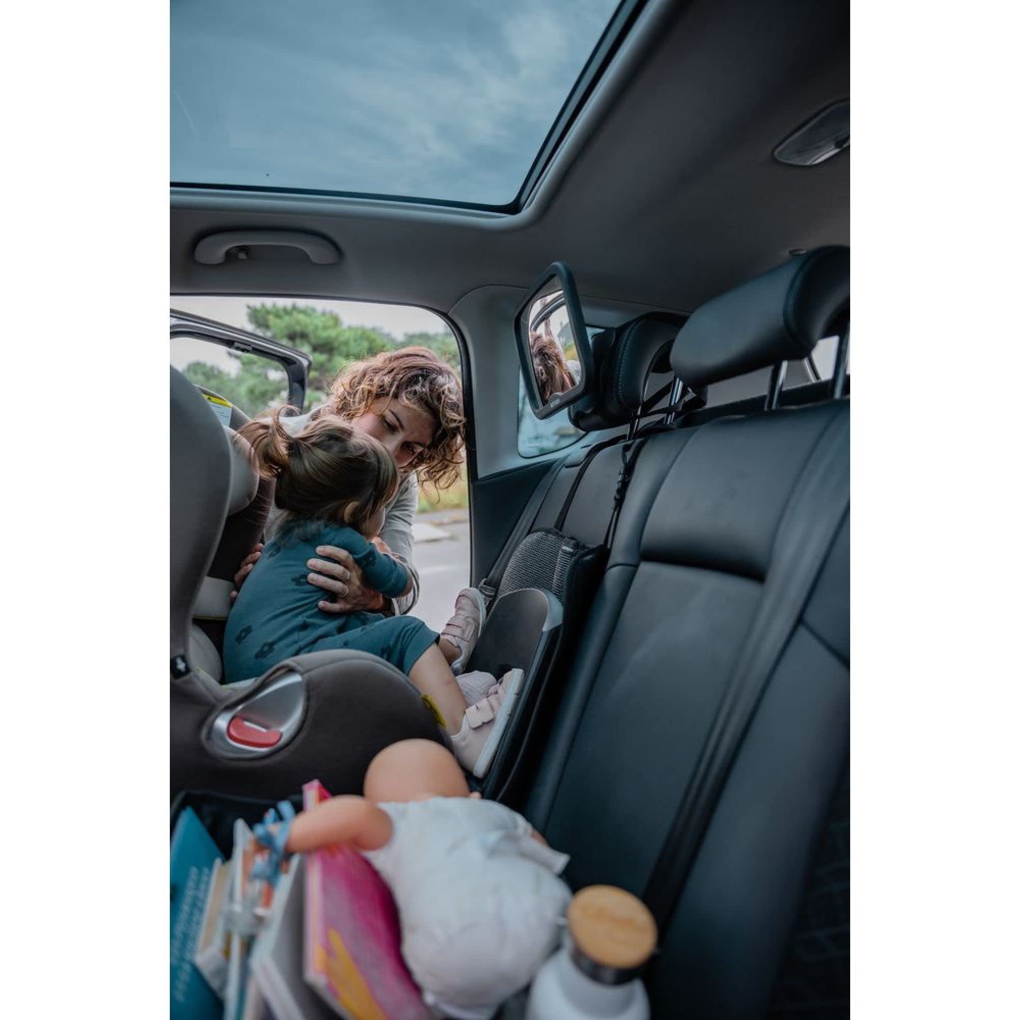 Miroir Voiture Bébé Siège Arrière – Rétroviseur Siège-auto Dos à la Route pour Voir Votre Enfant en Toute Sécurité – Eco-Friendly Matière rpet et Emballage Recyclable – Vue Large et Net