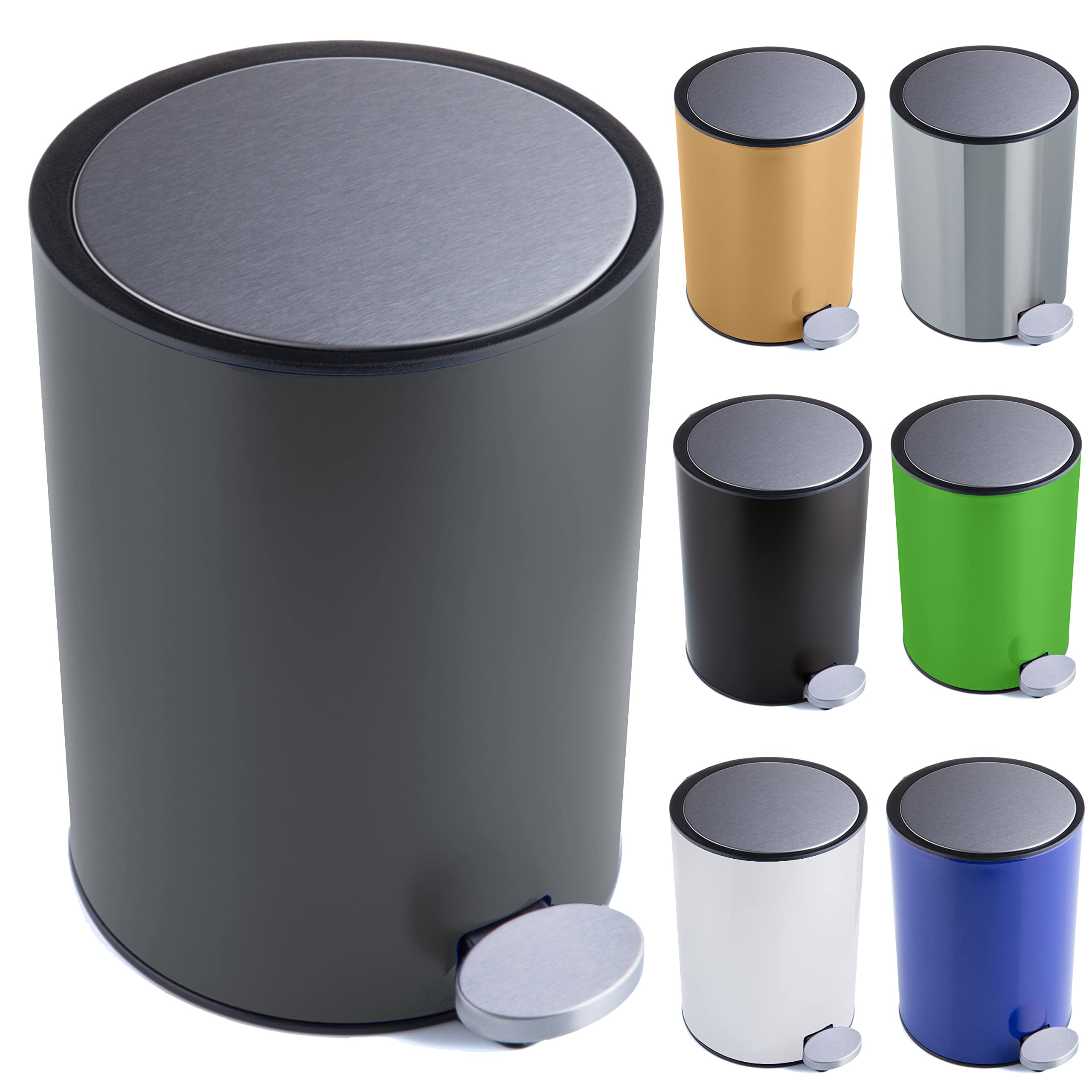 Buy Bamodi Bathroom Rubbish Bin Stainless Steel 3L Stylish Cosmetic