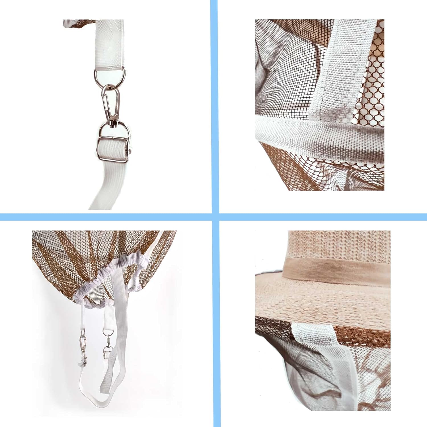 Beekeeping Hat with Veil Bee Hat with High Visibility Veil Outdoor Professional Protector Bee Keeping Supplies - Image 2