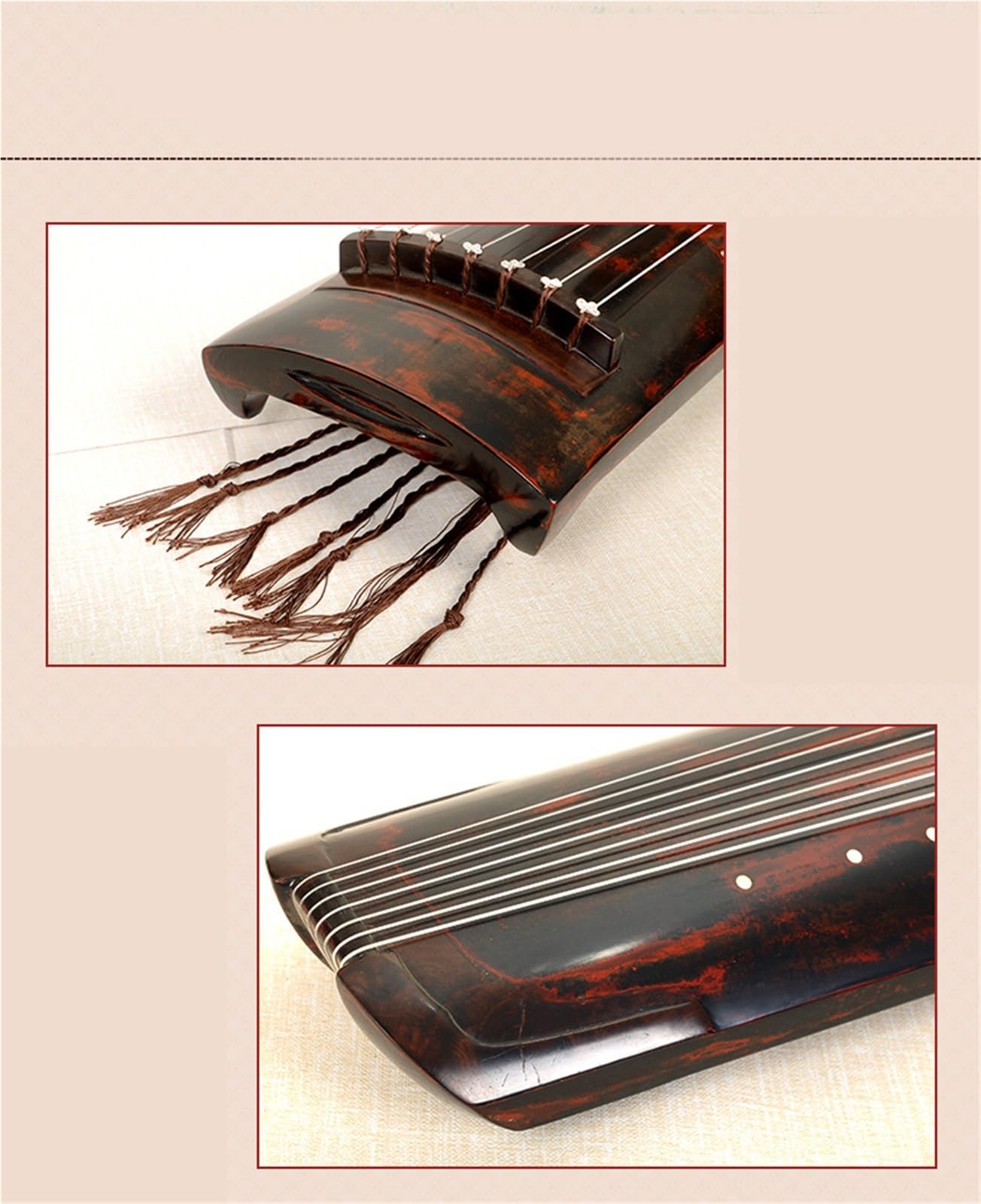 Hebanowy Guqin (chińska Cytra) W Stylu Zhenghe Instrument Dydaktyczny Wykonany Z Drewna Cedrowego Guqin (chińska Cytra)