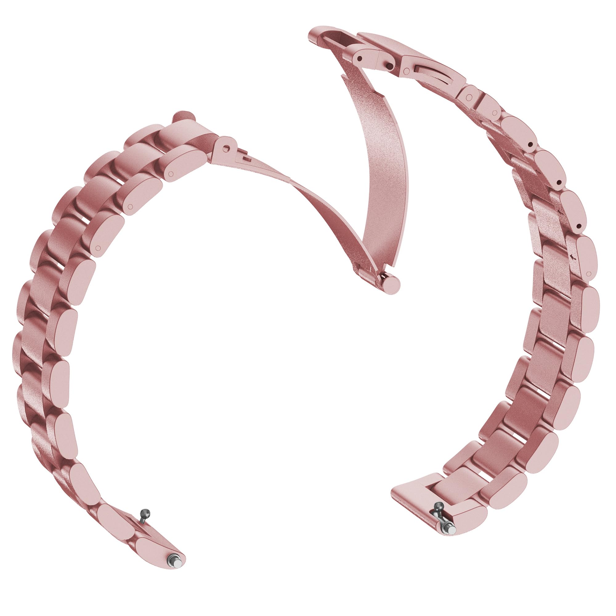 SUNDAREE Compatibile con Cinturino Samsung Galaxy Watch 5 40MM/Watch 4 40MM/Active 2 40MM/Garmin Venu/AMAZFIT GTS 4/TicWatch E3/ScanWatch 42mm,20MM Rosa Donna Metallo Acciaio Orologio Ricambio Band