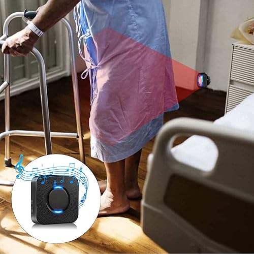 Miniatura 7 de Sensor de movimiento inalámbrico con luz LED, detector de movimiento, timbres de alarma, sensor de puerta con rango de 500 pies, sistema de monitor