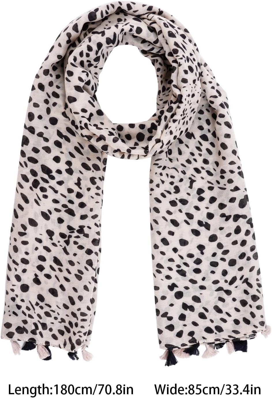 3pcs Dalmatian Costume Black and White Anime Dress Up Scarf Lace Gloves Top Hat Hair Clip Devil Costume for Halloween Cosplay - Image 3